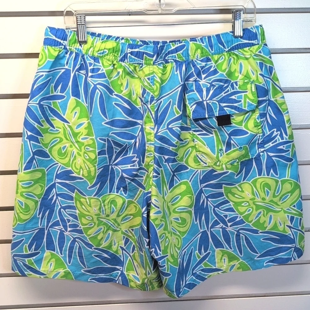 Vineyard Vines Chappy Swim Trunks Tropical Floral Print Size L EUC